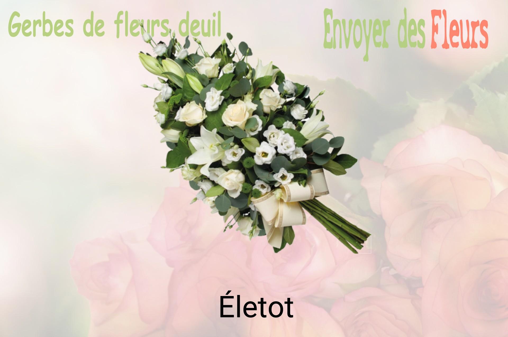 Gerbe de fleurs de deuil livrée à Életot